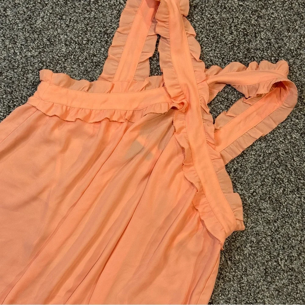 J. Crew Peach Ruffle-Back Camisole